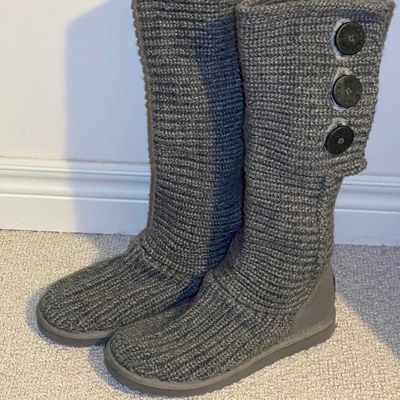 UGG Cardy Tall Grey Boots US-6 - Picture 2 of 4
